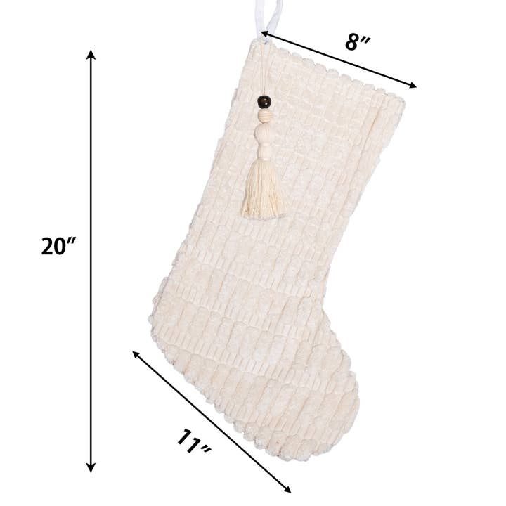 GEXWORLDWIDE - Wholesale Holiday Stocking - New Textured Festive Christmas Stocking5