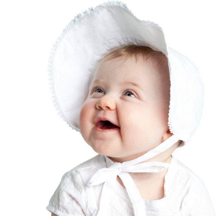 Huggalugs - Wholesale Sun Hat - Kids - Bow Eyelet Baby Sunbonnet