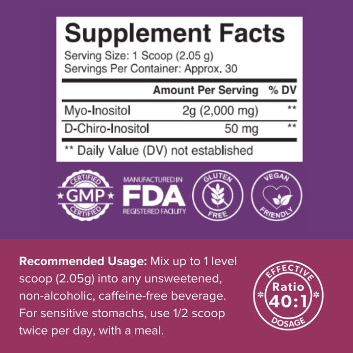 Intimate Rose - Wholesale Oral Supplement/Vitamin - Myo and D-Chiro Inositol Powder - 3 Pack