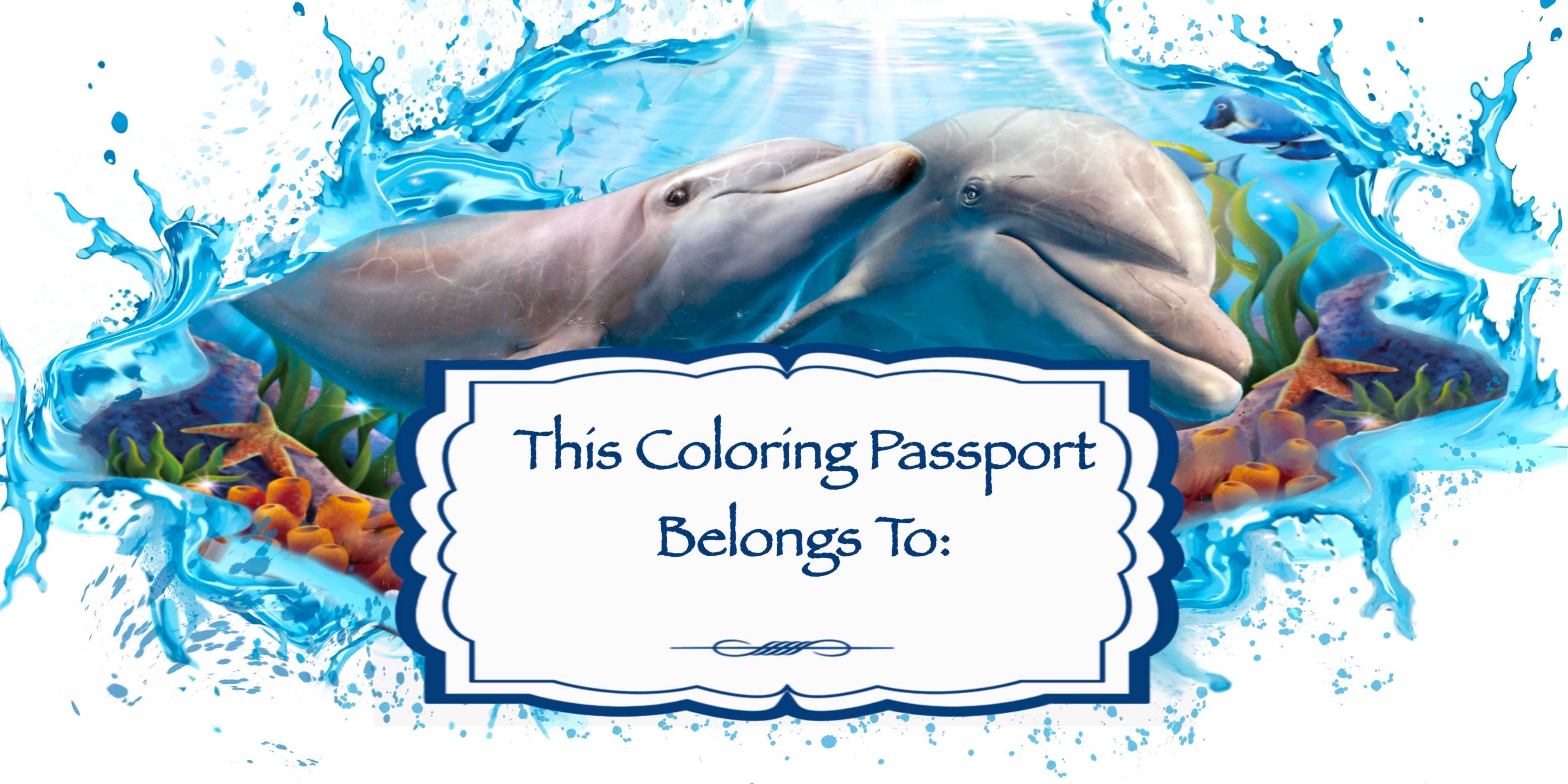Love Kathleen Productions – Engroshandel Malebog - Børn og baby – Coloring Passport Dolphin Edition 1 Alder 5-1255