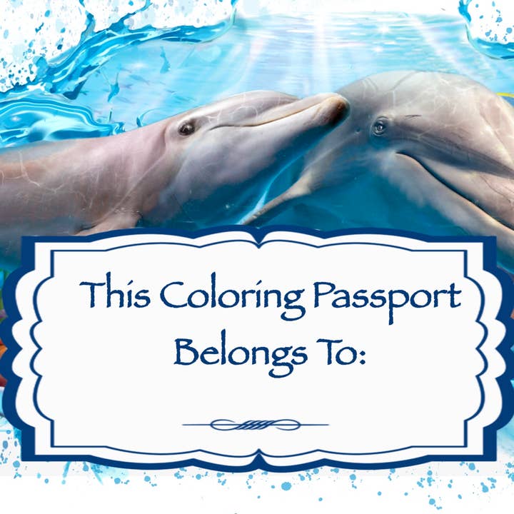 Love Kathleen Productions – Engroshandel Malebog - Børn og baby – Coloring Passport Dolphin Edition 1 Alder 5-1255