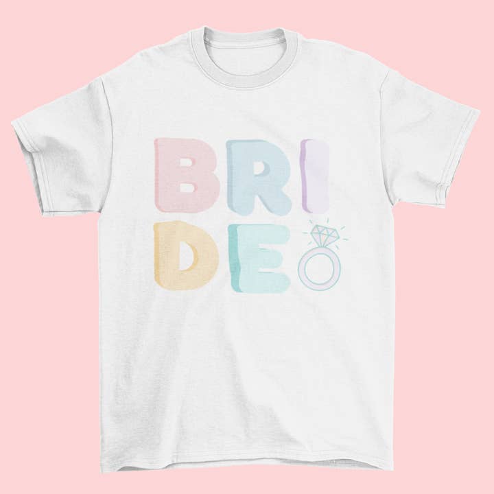 Pastel Bride Tee - Simple Bridal Apparel for wholesale by Never Knew I Needed
