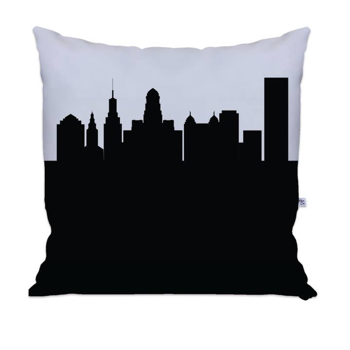 Buffalo NY Skyline Large Throw Pillow for wholesale by Anne Cate