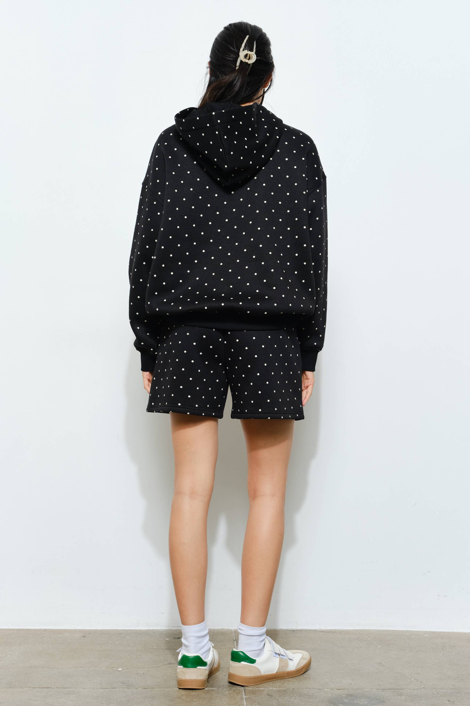 Pretty Garbage - Wholesale Lounge Shorts - Women's - BAMBI POLKADOT SWEAT SHORTS - Cute, Lounge1