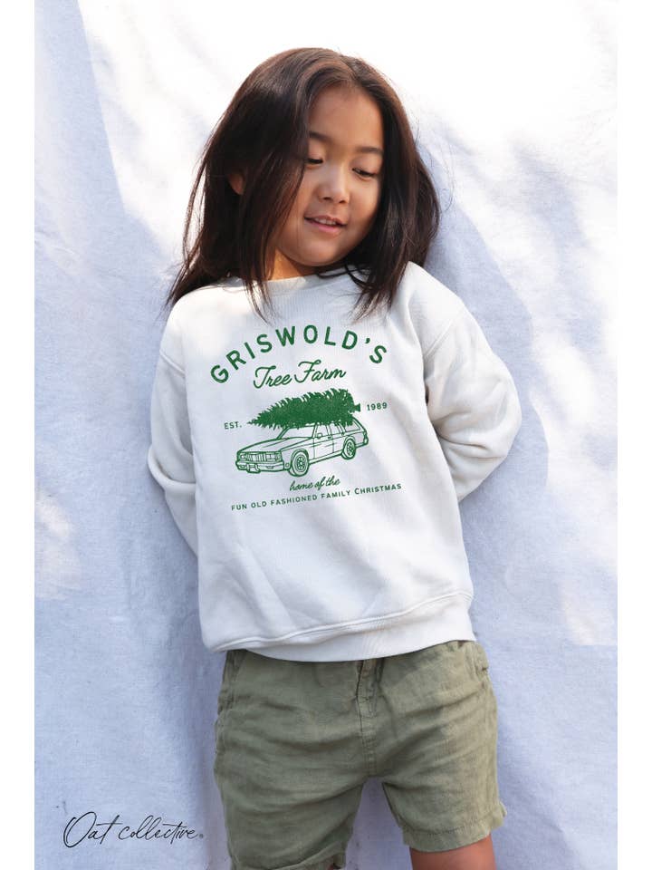 OAT COLLECTIVE - Wholesale Sweatshirt - Kids - GRISWOLD'S TREE FARM Toddler Graphic Sweatshirt