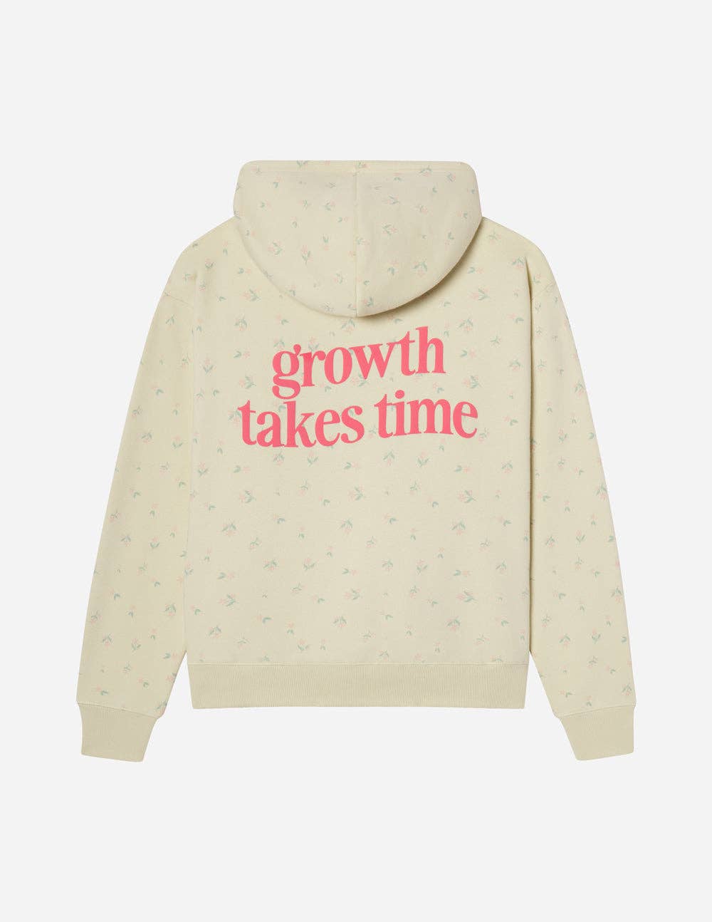 Elevated Faith – Hoodie – Mulher por atacado – Crescimento Leva Tempo Hoodie Unissexo com Estampa Floral por Todo Lado12