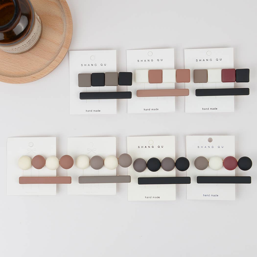 TheDivaSoap – wholesale Barrette – Women’s – 2Pack Color Block Geometric Alligator Clip Barrette7