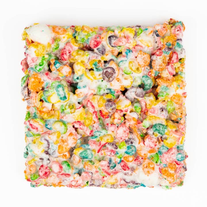 Rainbow Reverb Krispie Bar for wholesale by Breauxdoo Bakery