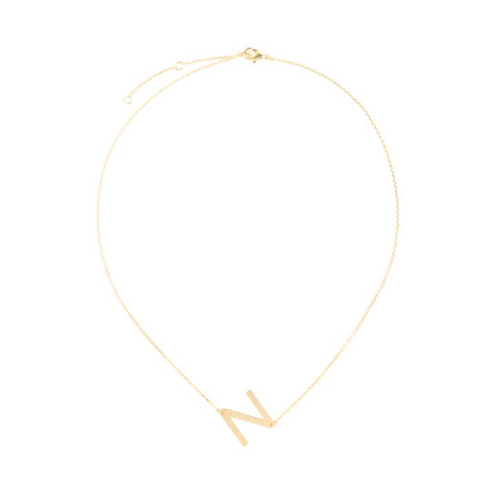 MYS Wholesale Inc - Wholesale Pendant/Charm Necklace - Initial Rough Finish Chain Necklace26