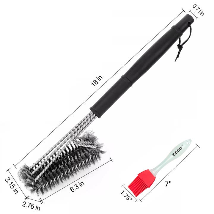 Angel Isabella - Wholesale Outdoor Grill Tools - Final Sale–Heavy Duty 18" Stainless Steel BBQ Grill Brushes1