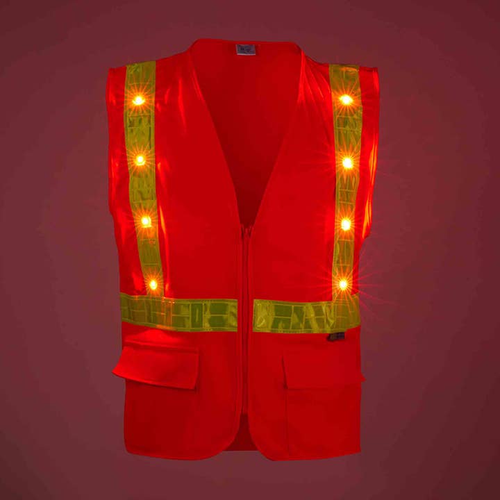 3C Products - Venta al por mayor Chaleco reflectante - Unisex - Chaleco de seguridad SV-LED-2270 Clase 2 compatible con luces LED