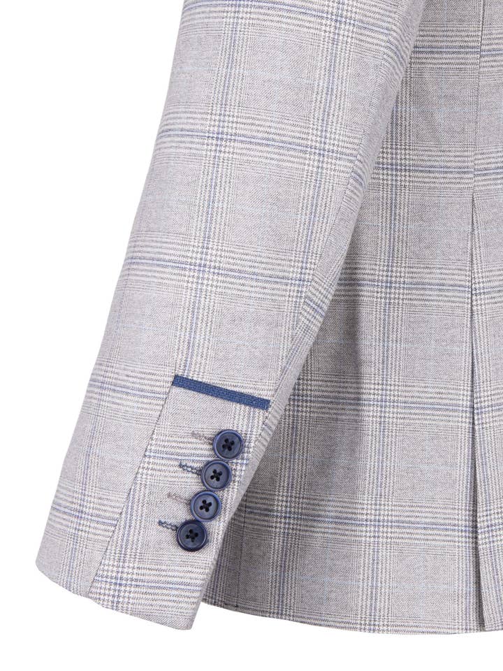 Fratelli Uniti - Wholesale Blazer - Men's - Flavio - Checked Grey Blazer
