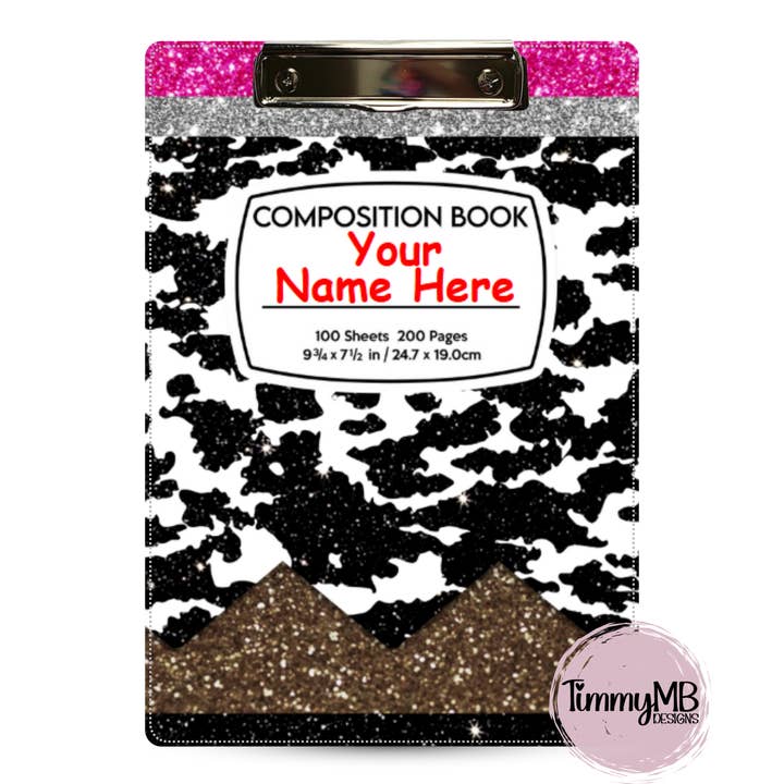 Dalmation/Cow Pencil Teacher - Custom Clipboard for wholesale by TimmyMB Designs