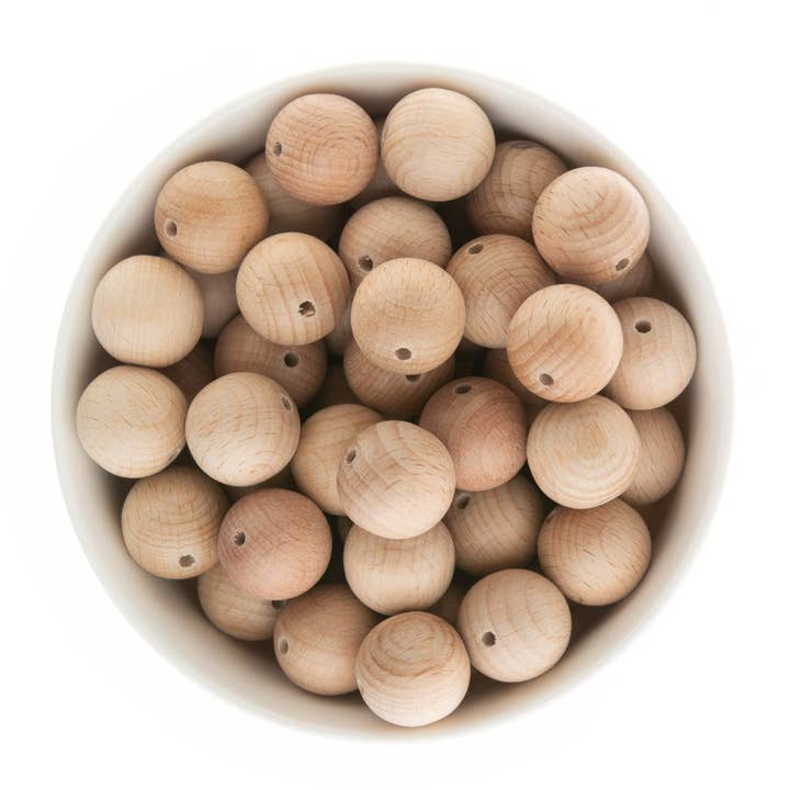 Cara & Co Silicone Craft Supply – wholesale Craft supplies – Round Beech Wood Beads
