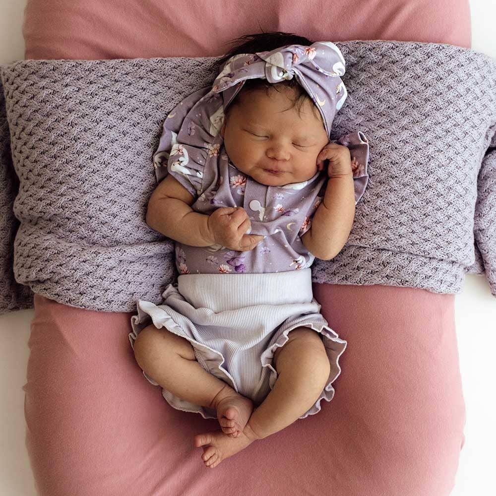 Snuggle Hunny - Venta al por mayor Body sin pies - Bebés - Body de manga corta orgánico con volante Swan Lake8