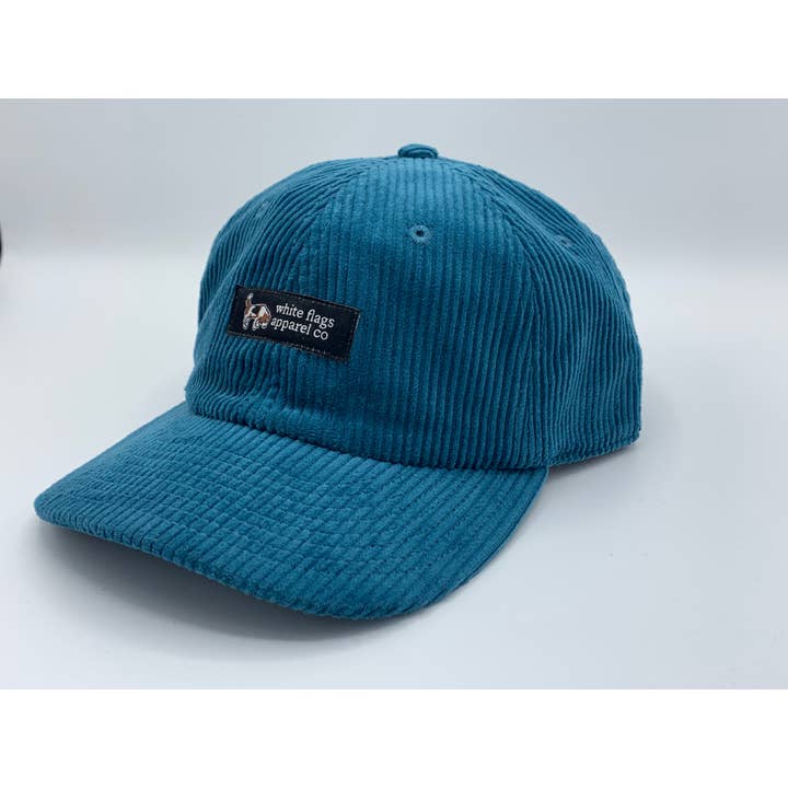 Woven Label Corduroy Cap for wholesale by White Flags Apparel Co