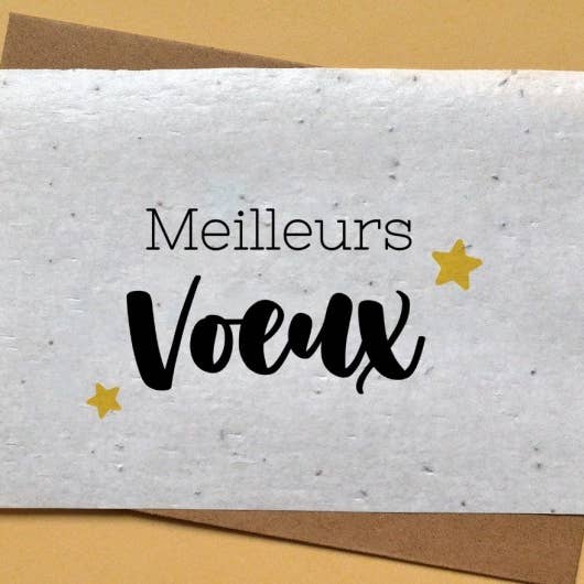 Plantable Card Best Wishes Stars for wholesale by Carte À Pousser
