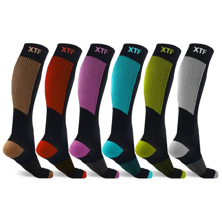 Extreme Fit Wholesale - Wholesale Socks - Unisex - KNEE-HIGH COMPRESSION SOCKS - ASSORTED DESIGNS