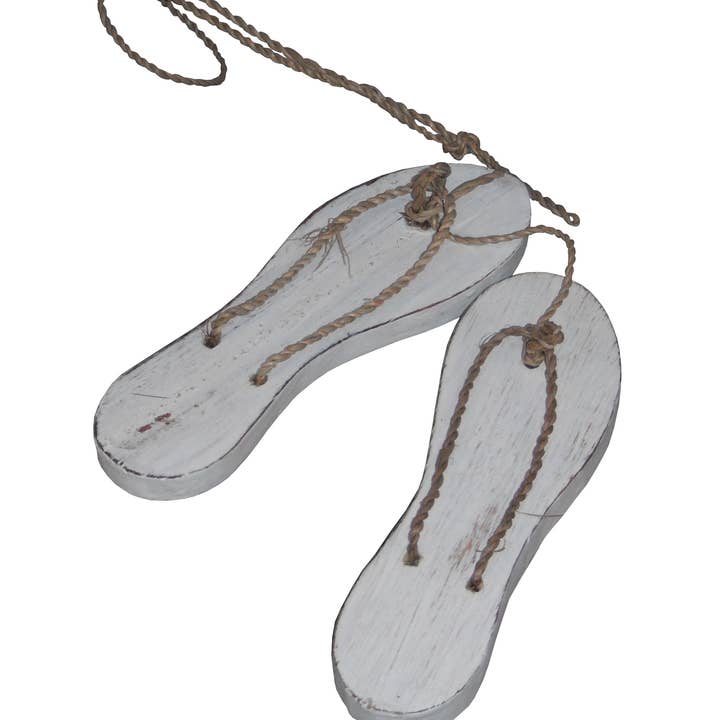 Sandals Pair White for wholesale by Cohasset Gifts