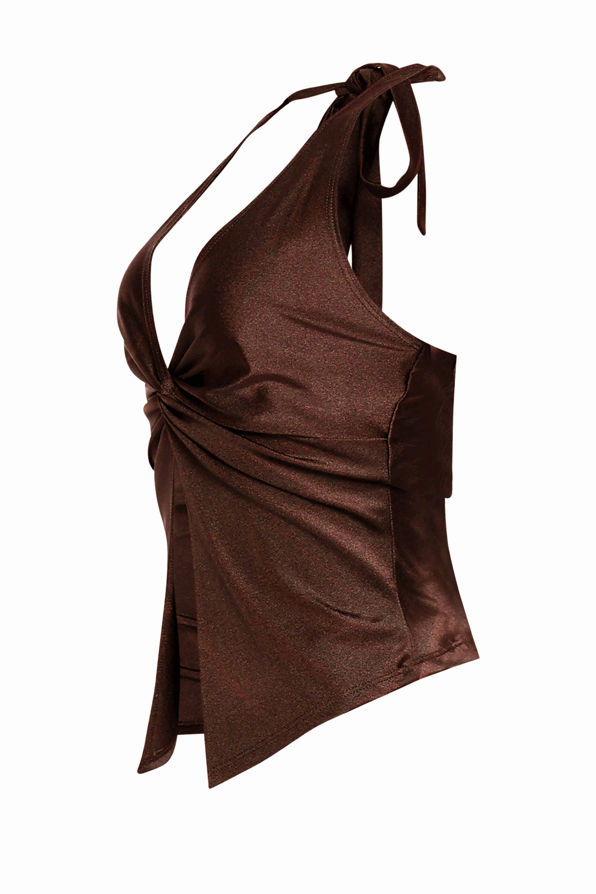 K Too - Wholesale Tank Top - Women's - NYLON HALTER TOP WITH KNOTTED FRONT6