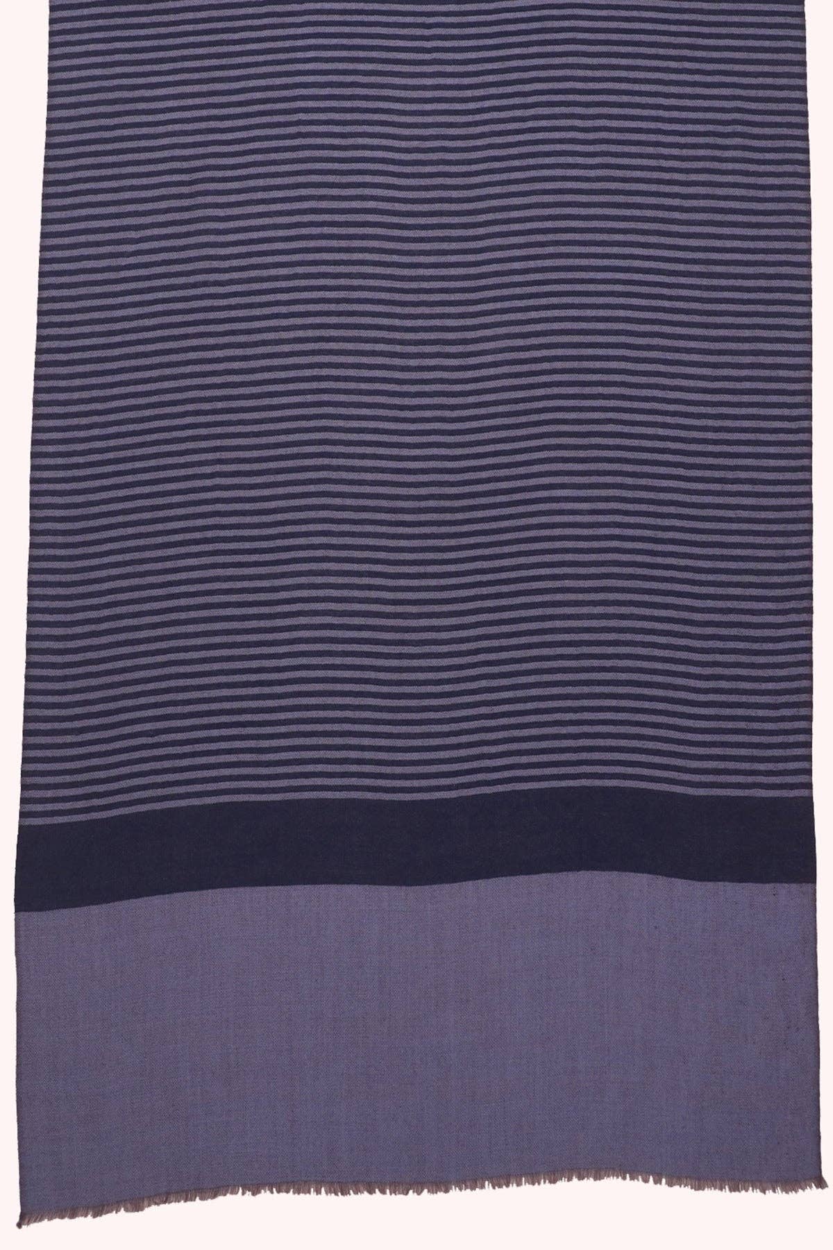 SVEZElife - Wholesale Scarf - Women's - Coastal Stripe Woven Wool Scarf - Blue | SVEŽElife1