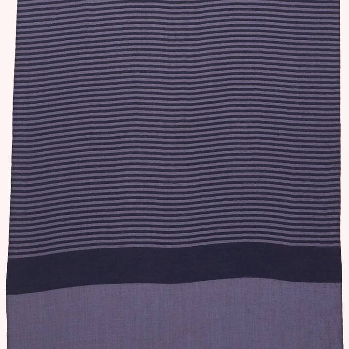 SVEZElife - Wholesale Scarf - Women's - Coastal Stripe Woven Wool Scarf - Blue | SVEŽElife1