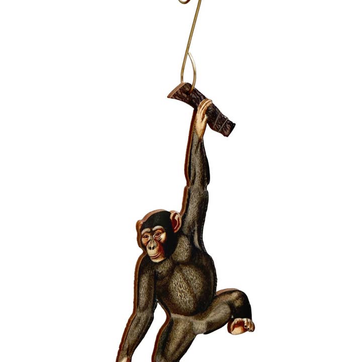 Chimpanzee Ornament #9878 for wholesale by Green Tree Jewelry