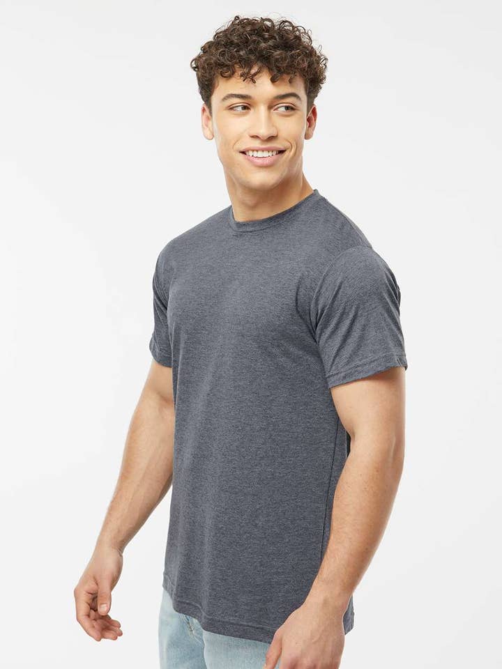 Total Apparel - Wholesale Sublimation Blank T-Shirt - Unisex - Tultex Men's Poly-Rich Blank T-Shirt 65/35 Sublimation | 2413