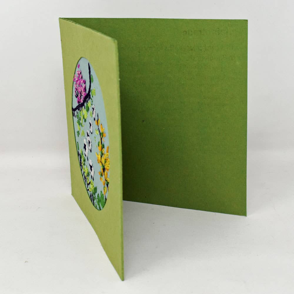 Fair to Trade Ltd - Wholesale Everyday greeting card - Hand Embroidered Greeting Card Fair Trade Countryside1