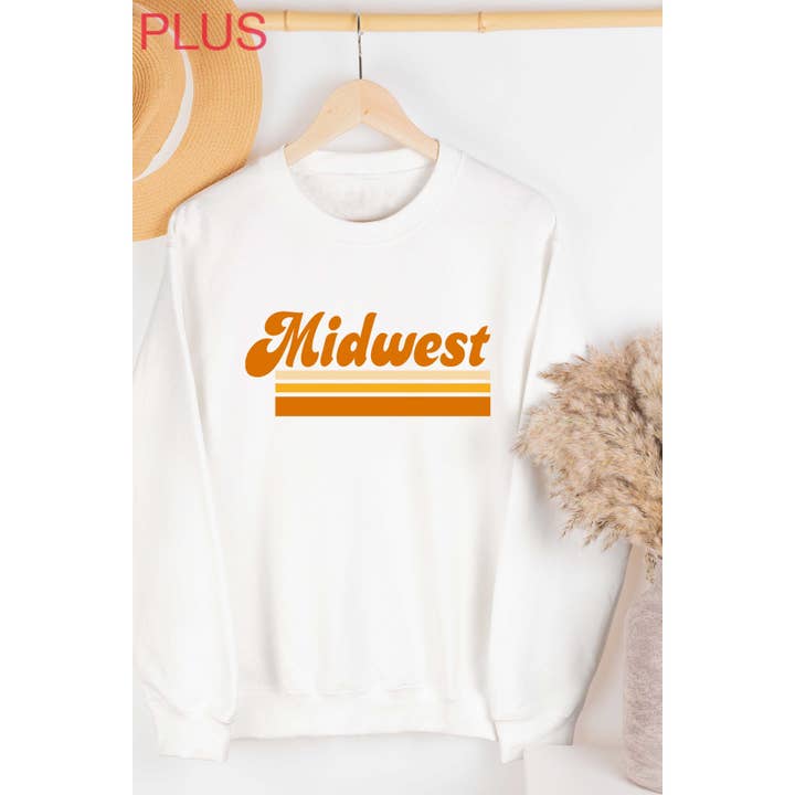 GROTE MATEN - Sweatshirt met grafische print uit MIDWEST voor wholesale door A. BLUSH CO