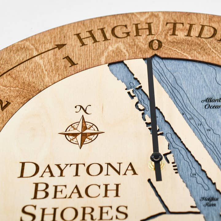 Sea & Soul Nautical Chart Art - Wholesale Wall Clock - Florida East Coast Nautical Chart Tide Clock-Many Locations40