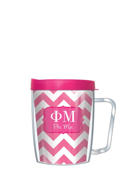FREEHEART - Wholesale Insulated Mug/Tumbler - Phi Mu Chevron Tumbler1