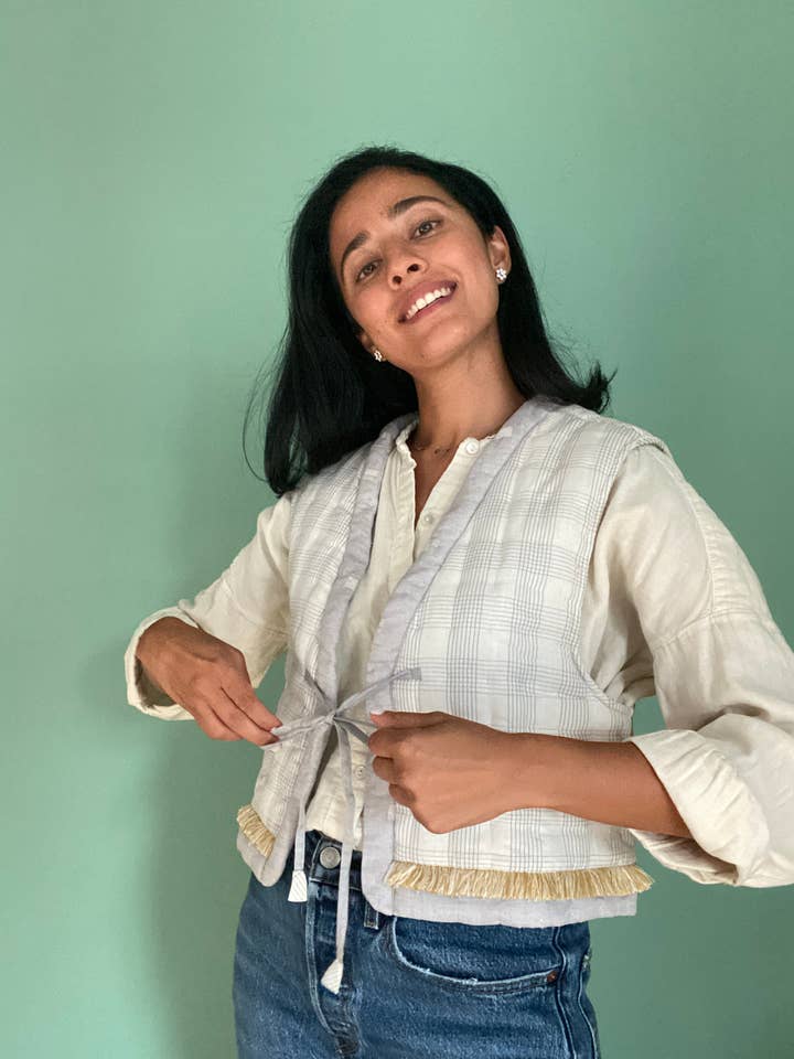 Mustard Gilet for wholesale by Priya Wear