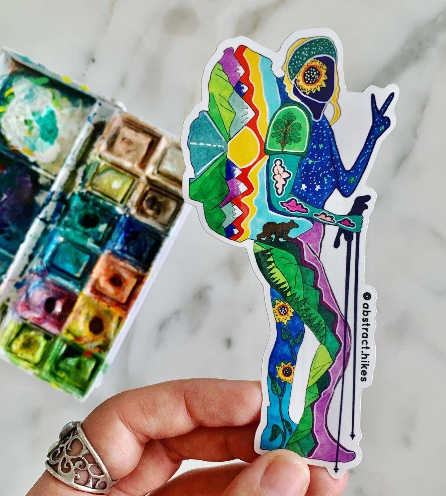 Abstract Hikes - Wholesale Sticker - Hiking Sticker: "Chica"1
