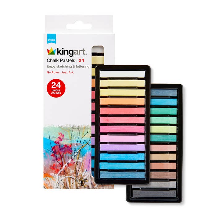 Chalk Pastels 24 pc for wholesale by KINGART