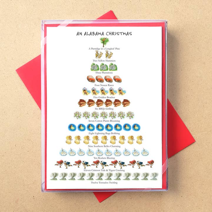 Allport Editions - Wholesale Christmas Card - States: 12 Days of Christmas Boxed Cards - ALL 50 STATES!