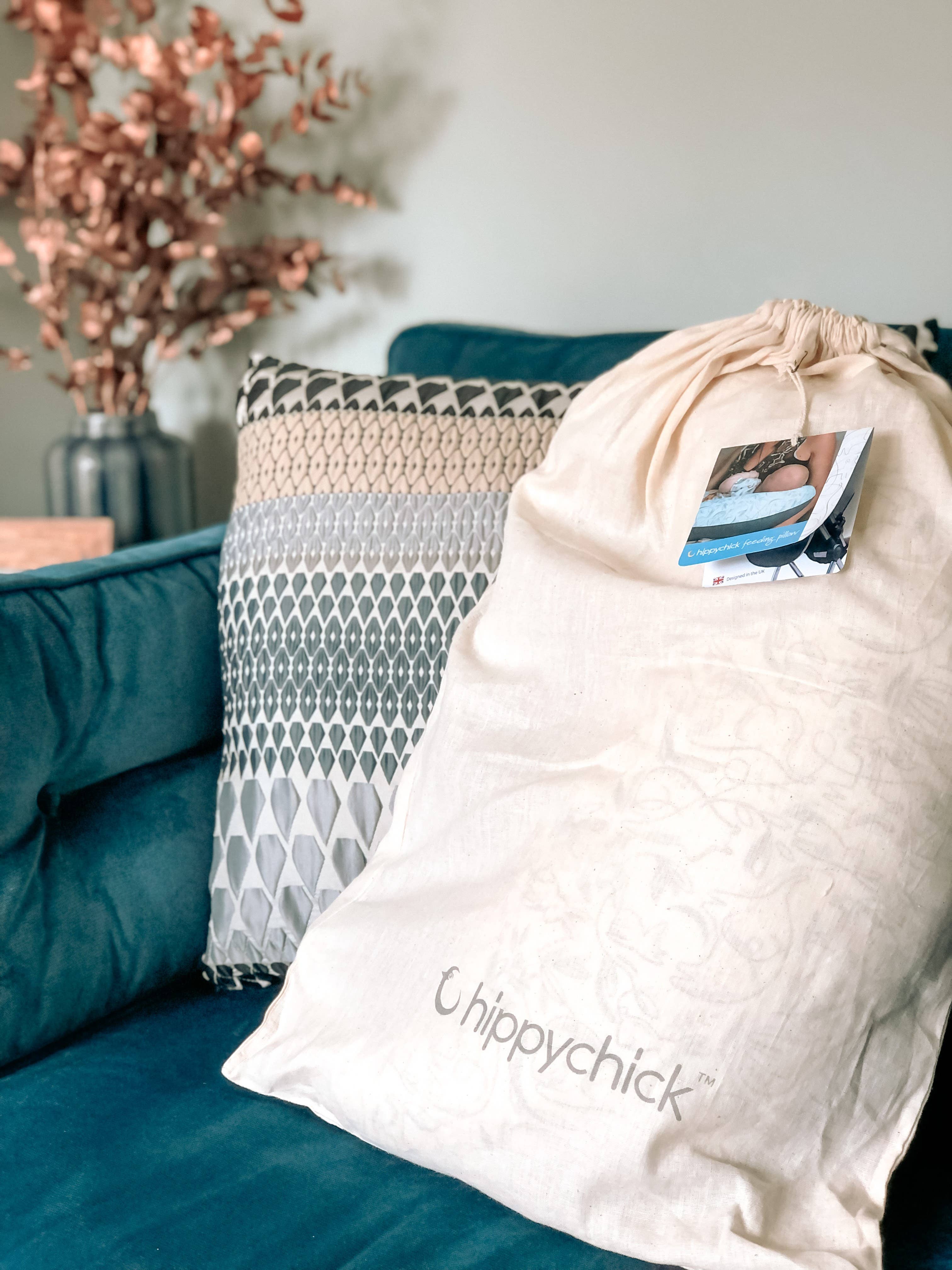 Hippychick International – wholesale Amningskudde - Mamma – Hippychick amningskudde för resor - kolgrå och salviagrön5