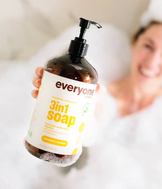 EO + Everyone - Wholesale 2-in-1 Shampoo & Body Wash - Coconut + Lemon 3in1 Soap 32 oz Case Pack of 61