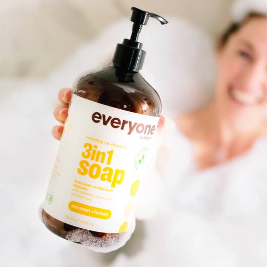 EO + Everyone - Wholesale 2-in-1 Shampoo & Body Wash - Coconut + Lemon 3in1 Soap 32 oz Case Pack of 61