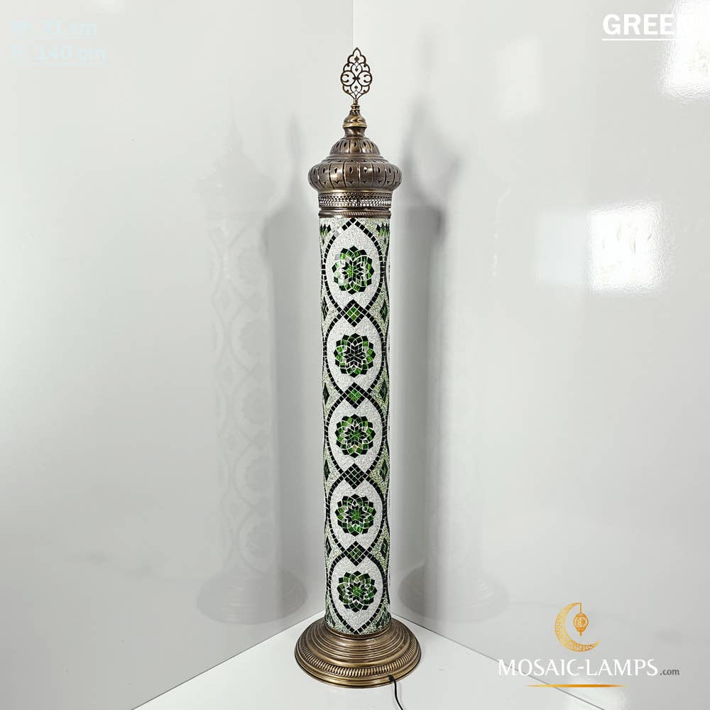 Mosaic Lamps - Wholesale Floor Lamp - W 15cm Cylinder Mosaic Floor Lamp, Turkish, Moroccan Authent7