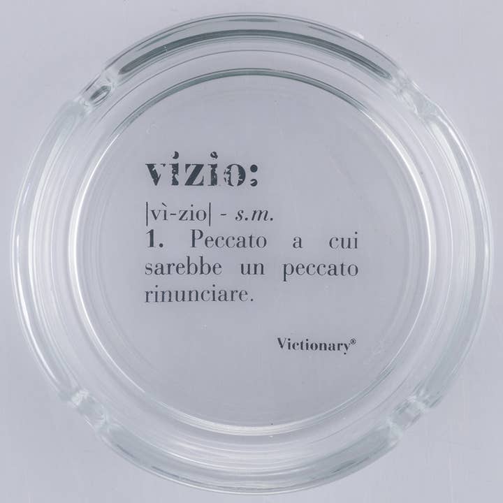 VdE Tivoli 1996 – wholesale Ashtray – VICTIONARY GLASS ASHTRAY D10.5CM