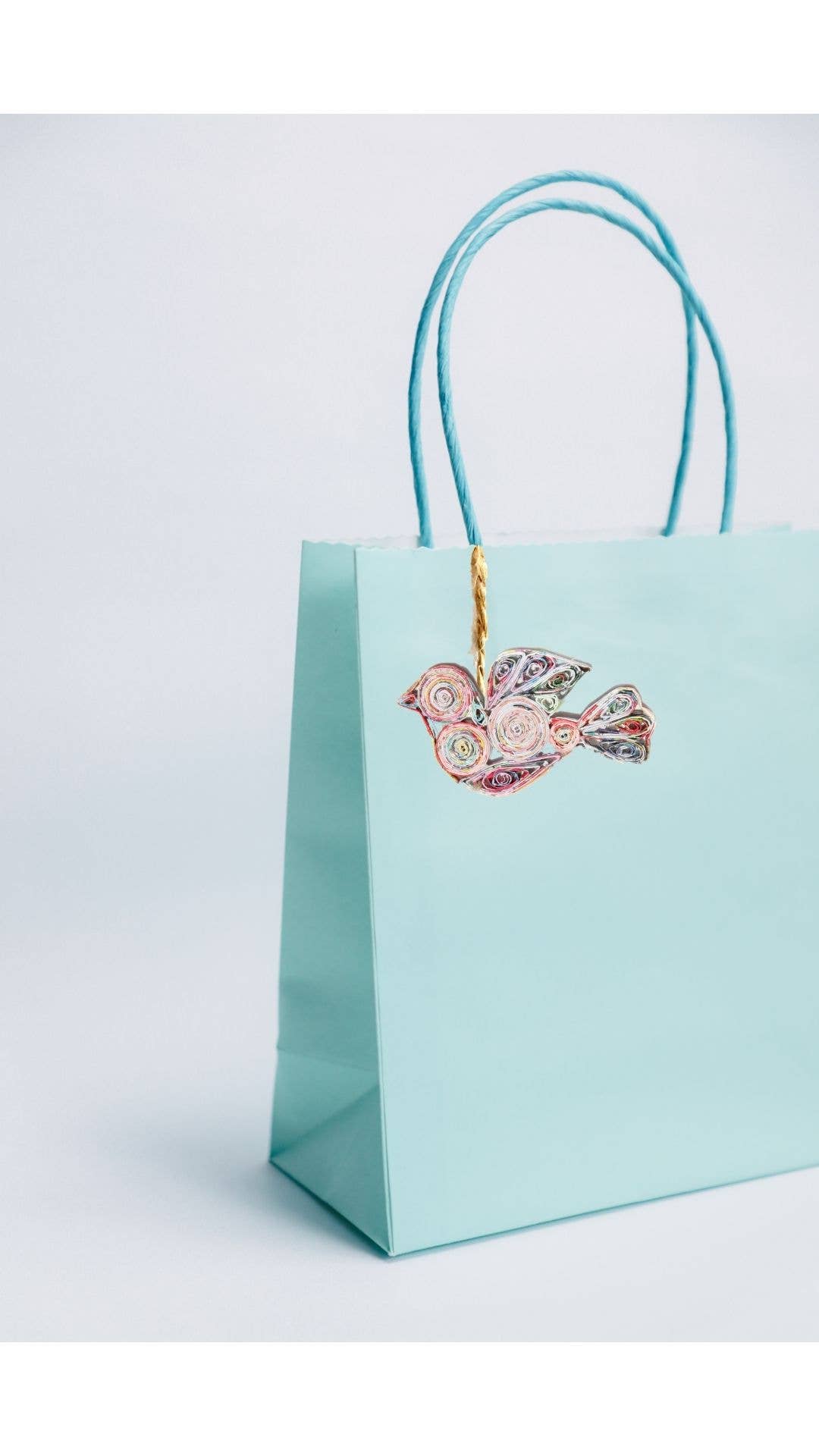 Loving Nature - Wholesale Ornament - Quilling Dove Ornament Handmade from  Recycled Magazine4