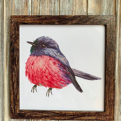 Magnifique Hearts – wholesale Konsttryck – Söta ornitologiska tryck, 8x8 tum, fågeltryck6