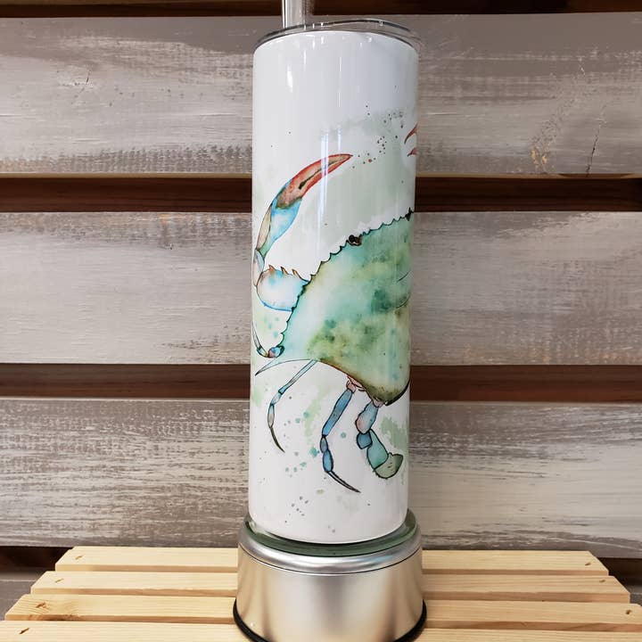 Angie Bryan Creations - Wholesale Insulated Mug/Tumbler - Colorful Crab Stainless Steel Tumbler1