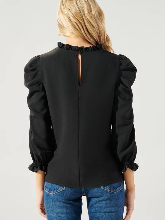 Sugarlips - Wholesale Blouse - Women's - Go Getter Marla Ruffle Puff Sleeve Top7