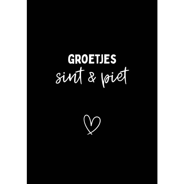 Carte A6 | Salutations de Saint-Nicolas & Pierre | par 5 pour la vente par Labelgeluk