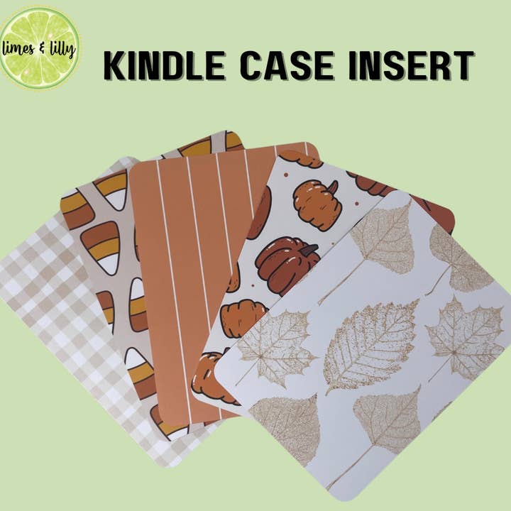 Kindle Insert for Clear Case | Fall Cozy Vibes | Cardstock Insert | Bookish Gift | Ereader | Kindle Accesories | Book Merch for wholesale by Limes & Lilly