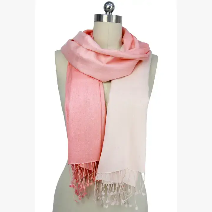 SAACHI - Wholesale Scarf - Women's - Cashmere Silk A Scarf With Eyelash Fringe25