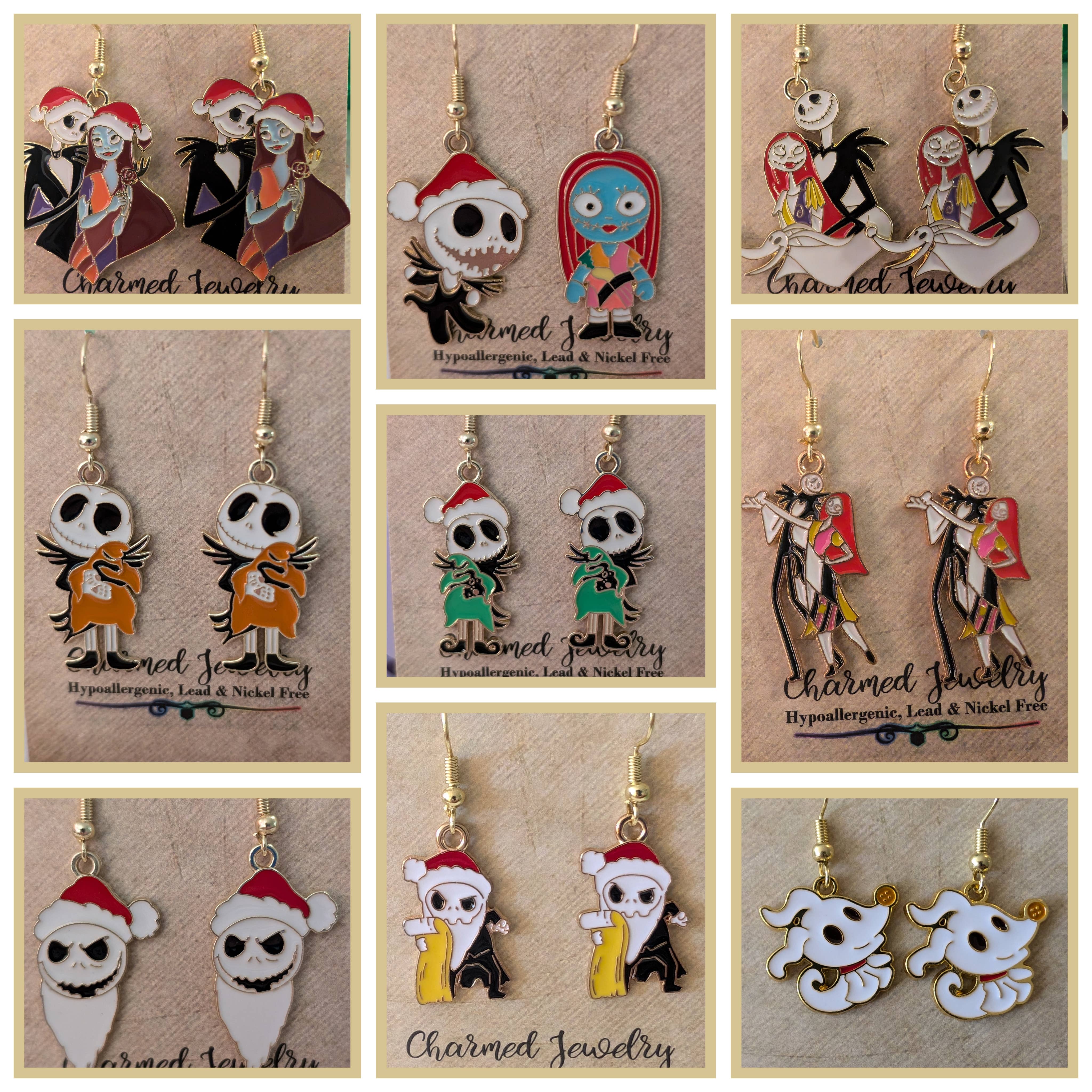 Con-Quest Crafts - Wholesale Charm/dangle bracelet - Nightmare Christmas Earrings, Necklaces & Zipper Pulls7