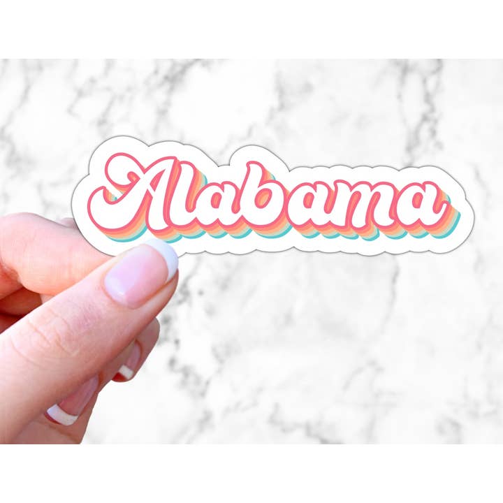 Pegatina retro Alabama State para venta al por mayor de Simply Fangirl Designs